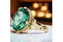 Ring Smaragd 14 Karat Gelbgold Vintage vrc369y